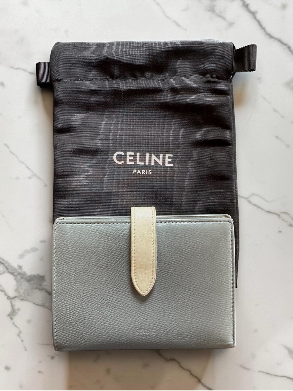 Gorgeous Gray Celine Leather with Cream Strap - Picture 4 of 9